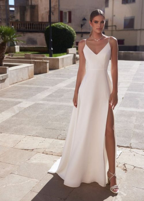 Robe de mariée -Minimaliste – Incontournable – BE- AD- 565