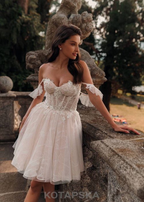 Robe de mariée- courte – Incontournable -KT -07-1030