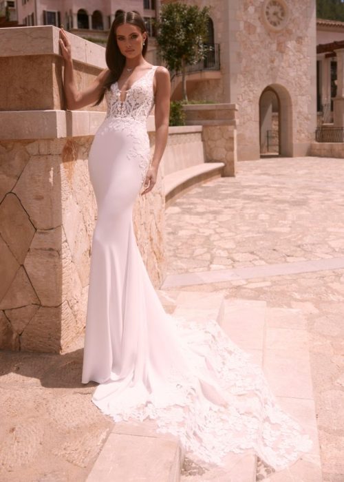 Robe de mariée fourreau- Incontournable BE-NIR-046